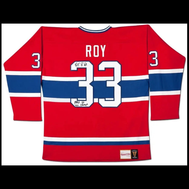UDA PATRICK ROY AUTO MAILLOT RD INSCRIT MITCHELL/NESS