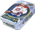 Hockey trading card tin featuring a player in a Montreal Canadiens jersey with 'Series Two' branding.