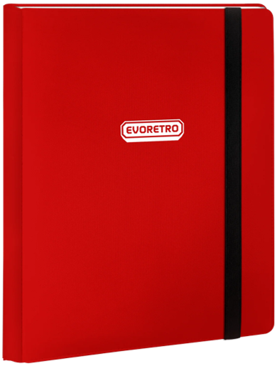 ER 9PKT CARD BINDER WITH ELASTIC RED (20)