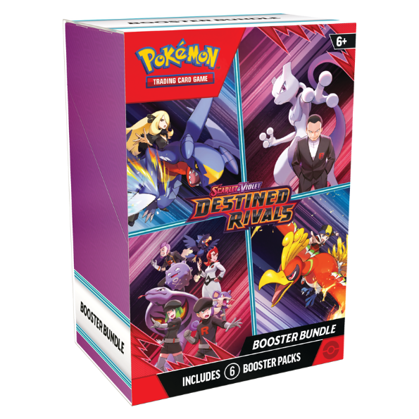 Pokémon Trading Card Game booster bundle packaging with characters and text.